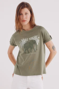 Springfield Camiseta gráfica manga botón