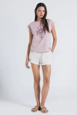 Springfield Camiseta gráfica étnica mangas lace