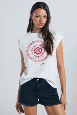 Springfield Camiseta gráfica étnica mangas lace