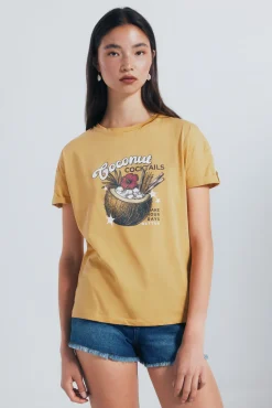 Springfield Camiseta gráfica tropical