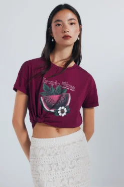 Springfield Camiseta gráfica tropical