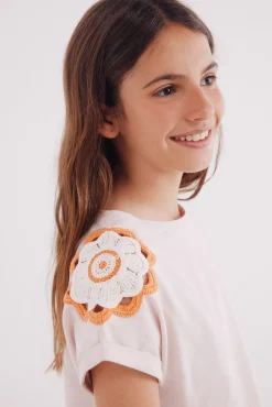 Crianças Springfield Kids Camiseta hombros crochet niña