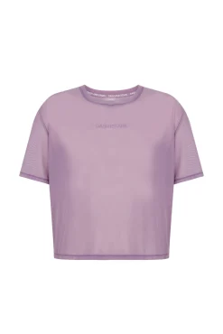Dash and Stars Camiseta manga corta mesh lila