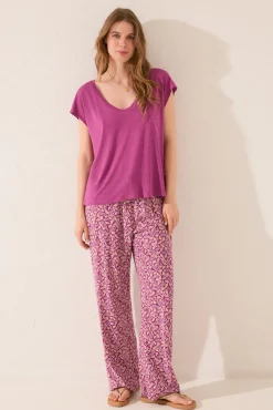Women'secret Camiseta manga corta morado