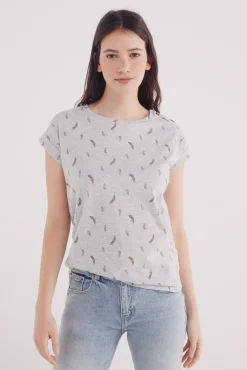 Springfield Camiseta manga vuelta botones hombro