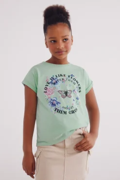 Crianças Springfield Kids Camiseta Mariposa niña