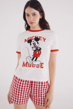 Springfield Camiseta "Mickey Mouse" contraste