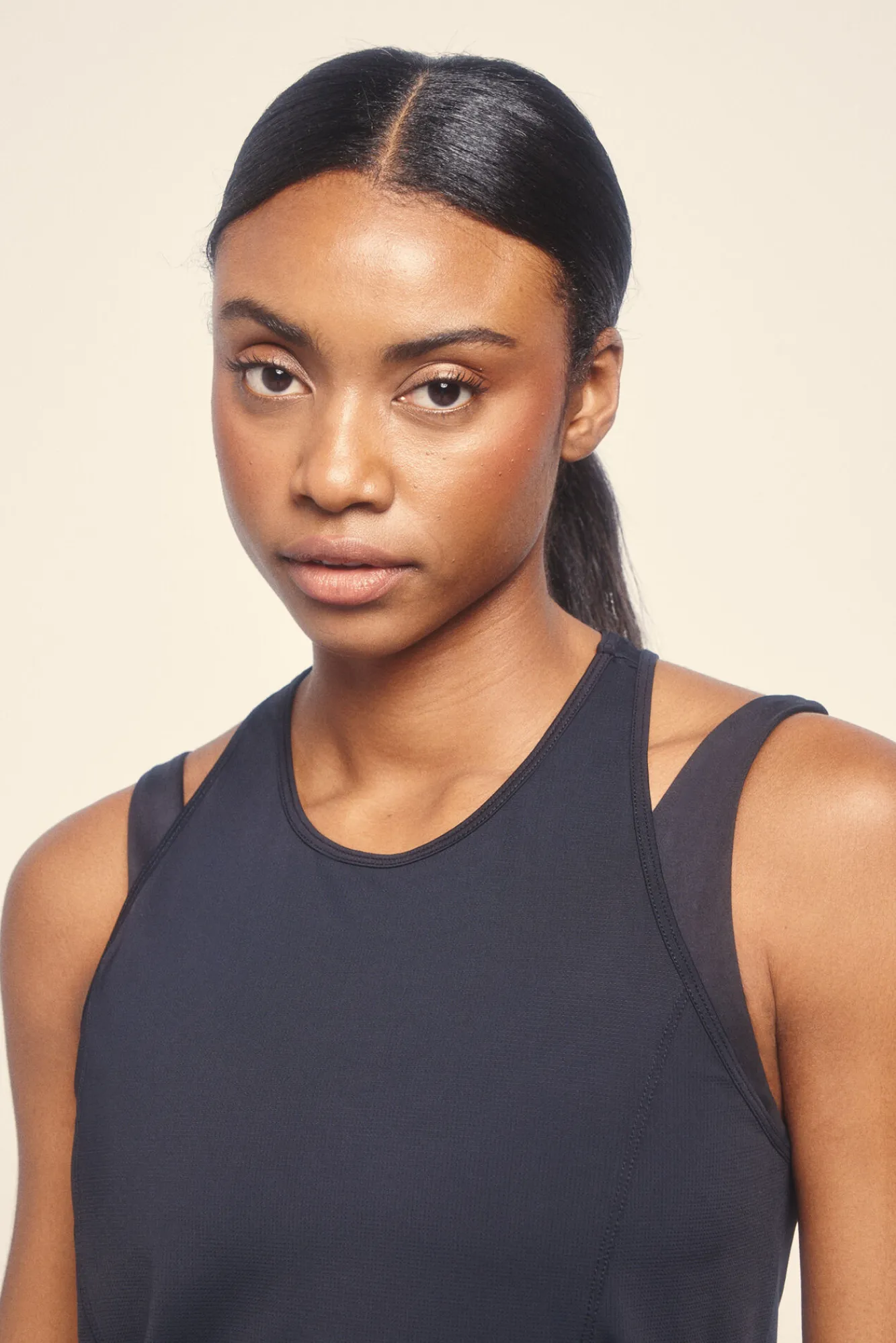 Dash and Stars Camiseta microfibra halter negra