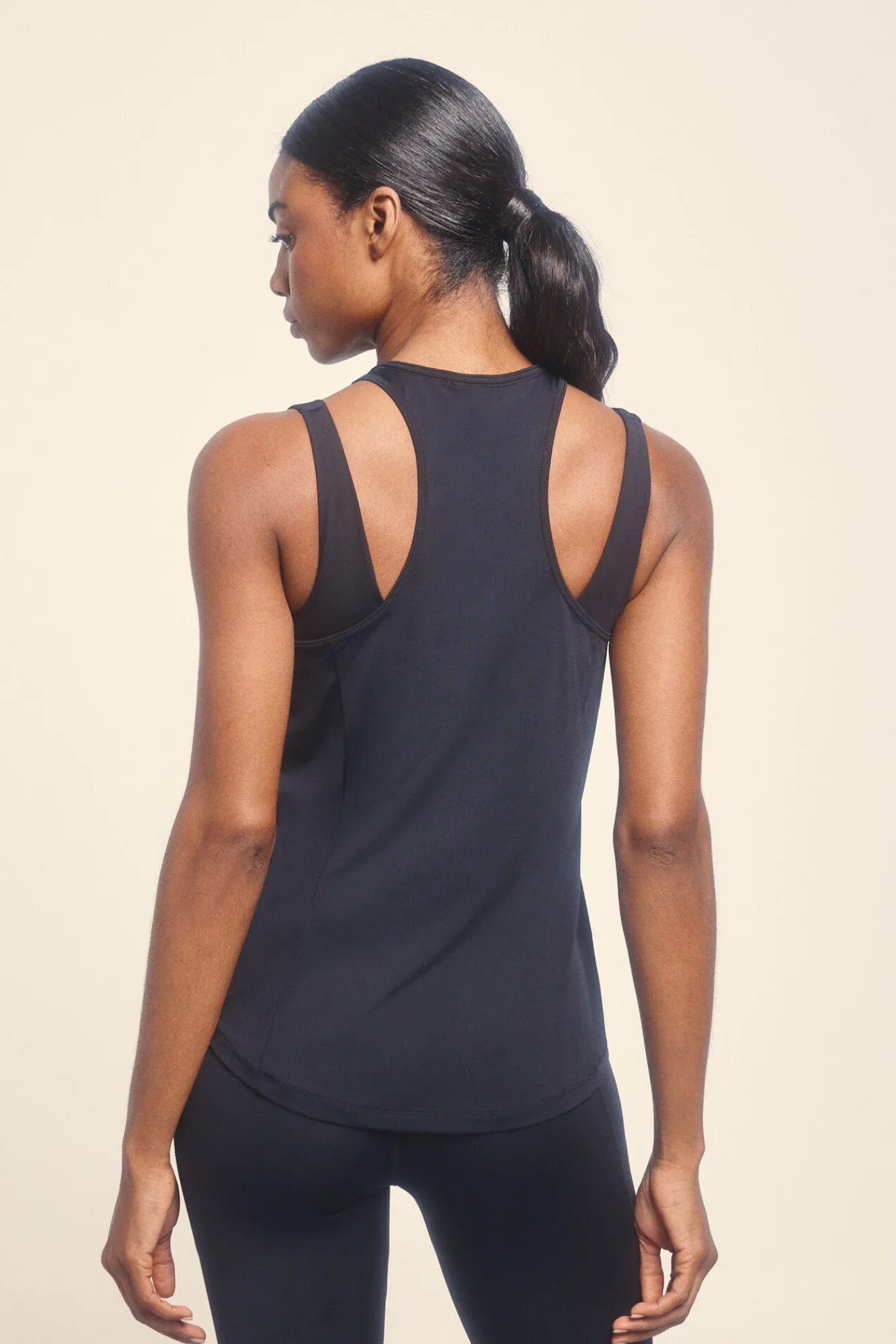 Dash and Stars Camiseta microfibra halter negra