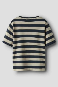 Crianças Name it Camiseta niño rayas logo