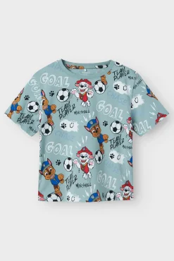 Crianças Name it Camiseta Patrulla Canina de manga corta
