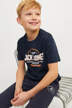 Crianças Jack & Jones Junior Camiseta regular fit estampada