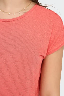 Only Camiseta regular fit glitter