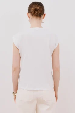 Cortefiel Camiseta sin mangas estampada y bordada