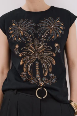 Cortefiel Camiseta sin mangas estampada