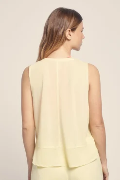 Dash and Stars Camiseta sin mangas halter amarillo