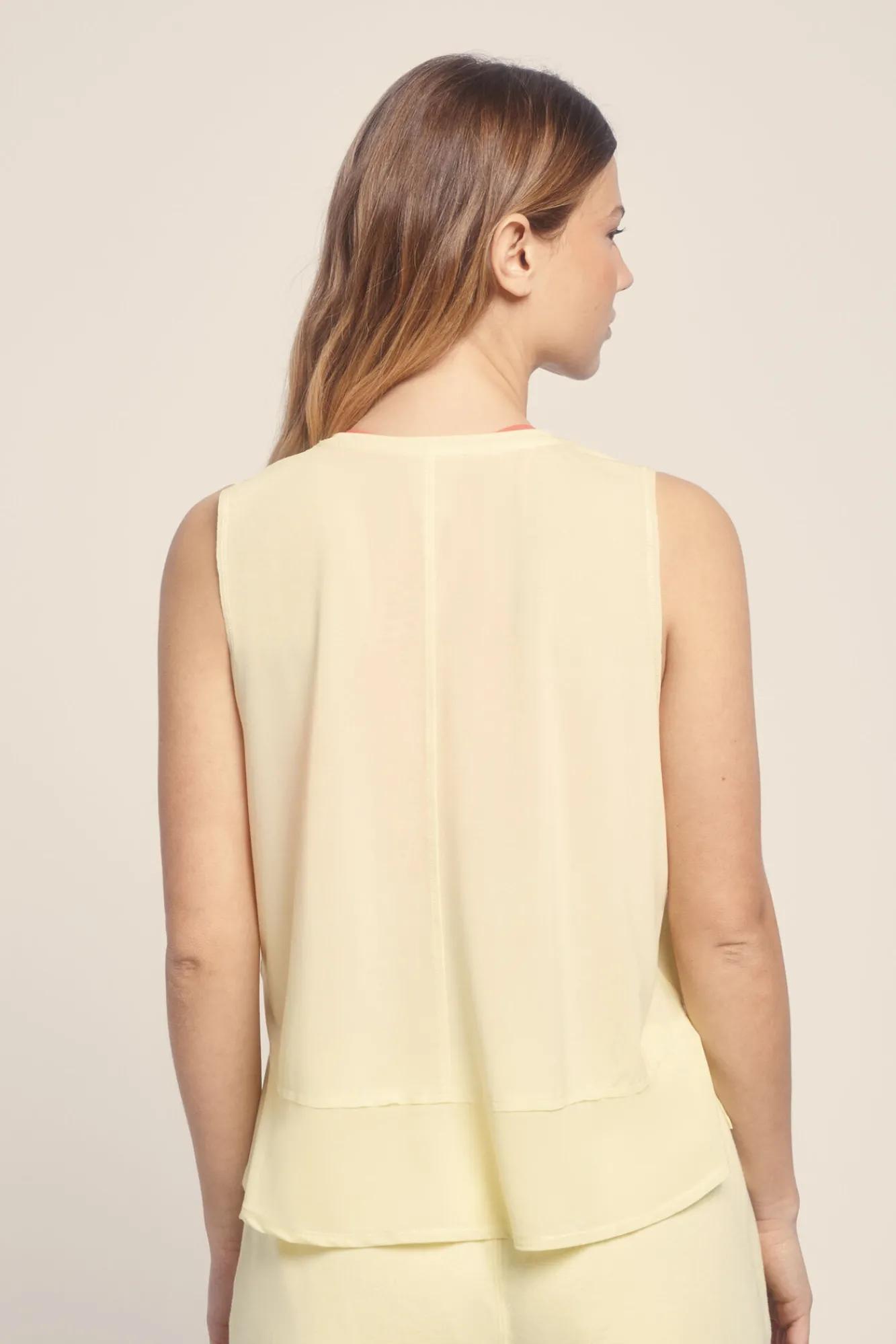 Dash and Stars Camiseta sin mangas halter amarillo