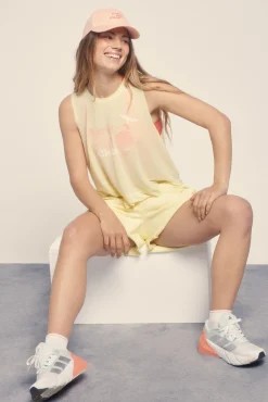 Dash and Stars Camiseta sin mangas halter amarillo