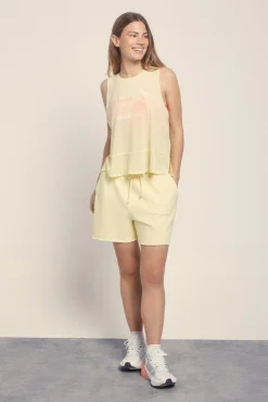 Dash and Stars Camiseta sin mangas halter amarillo