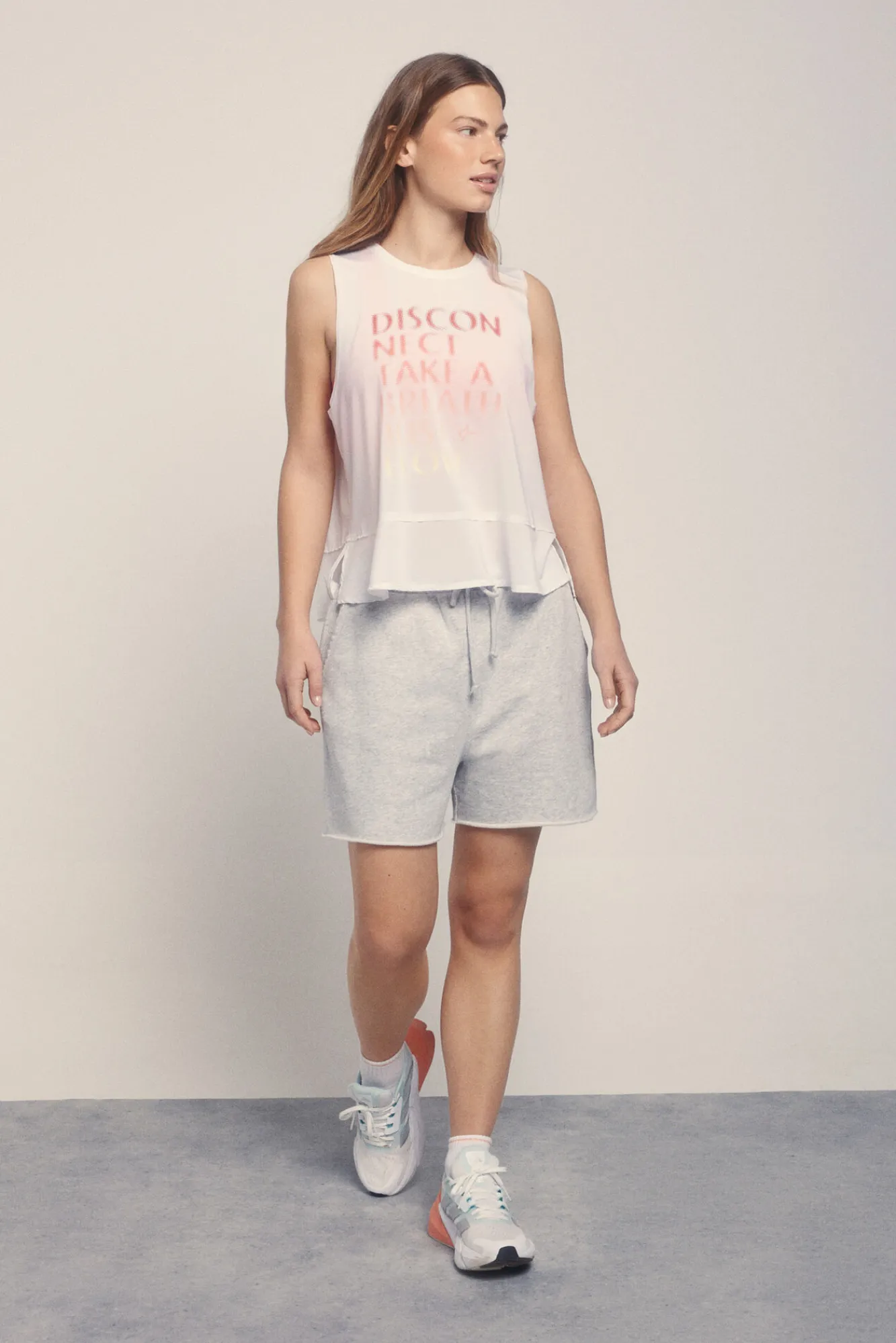 Dash and Stars Camiseta sin mangas halter blanca