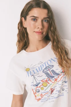 Women'secret Camiseta Smile Off White Algodón