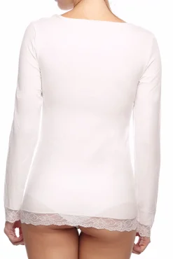Cotonella Camiseta termal de mujer cuello redondo manga larga