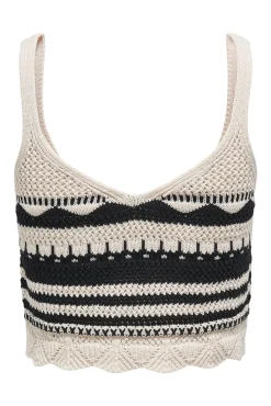 Only Camiseta tirantes crochet