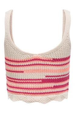 Only Camiseta tirantes crochet