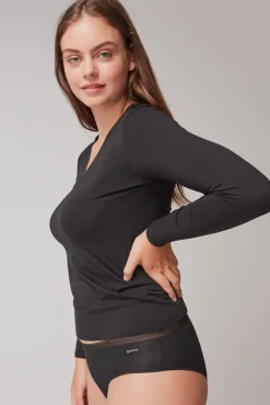 Gisela Camiseta térmica escote pico