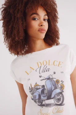 Springfield Camiseta"Amore baci pasta"