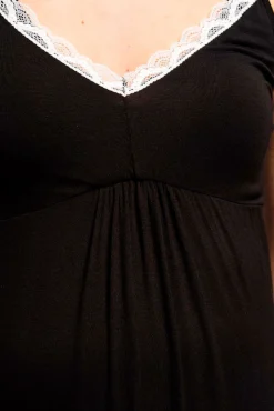 Ohma! Camisón de lactancia con encaje contraste
