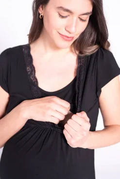 Ohma! Camisón de lactancia con manga corta