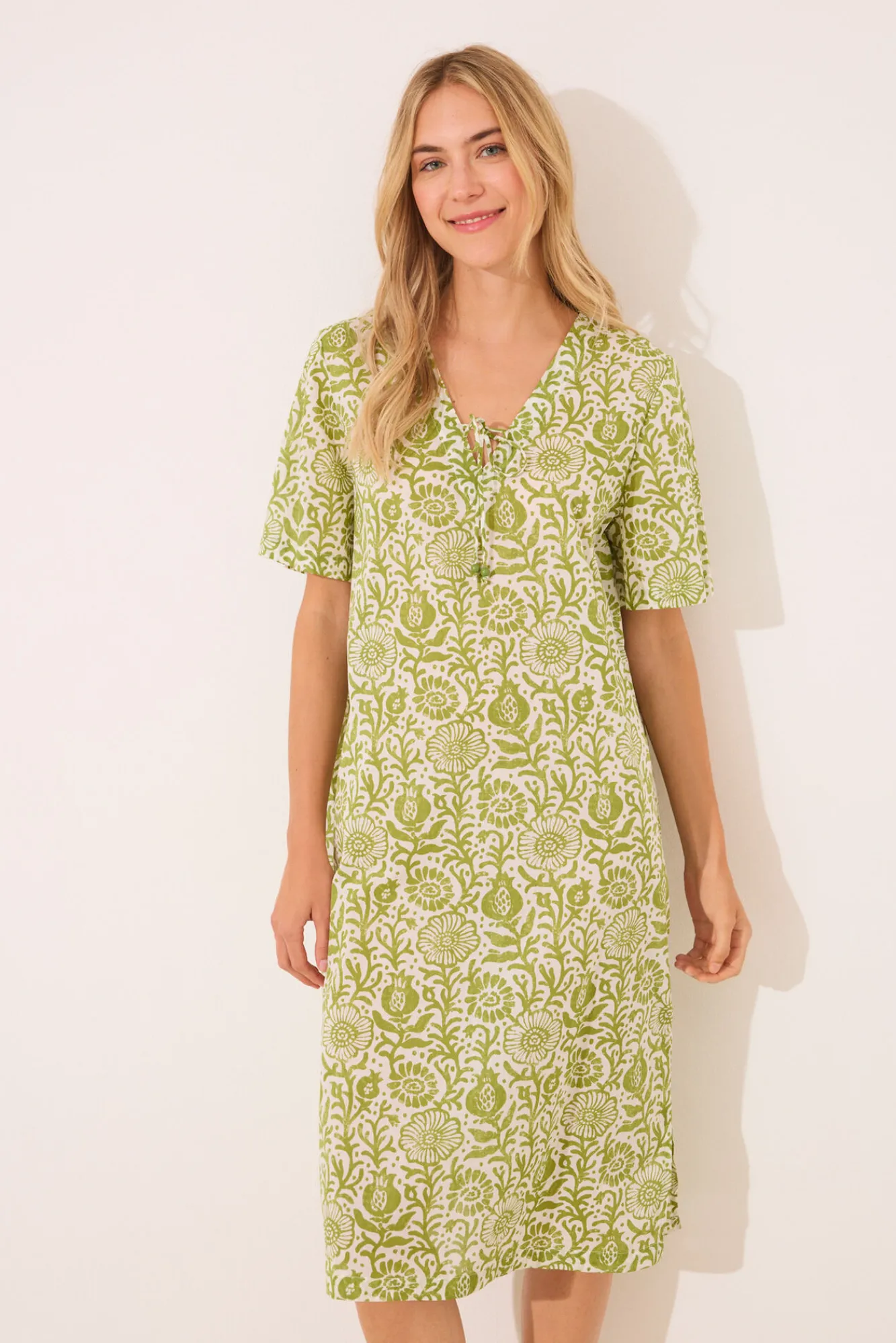 Women'secret Camisón floral algodón