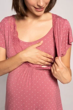Ohma! Camisón Lactancia Con Print Corbatero