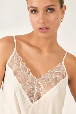 Promise Camisón Lencero Satén Y Encaje