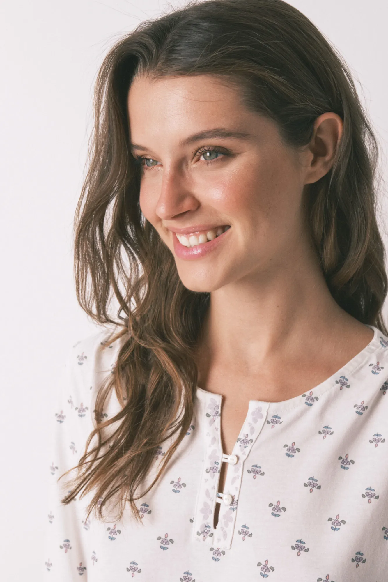 Women'secret Camisón manga larga 100% algodón flores