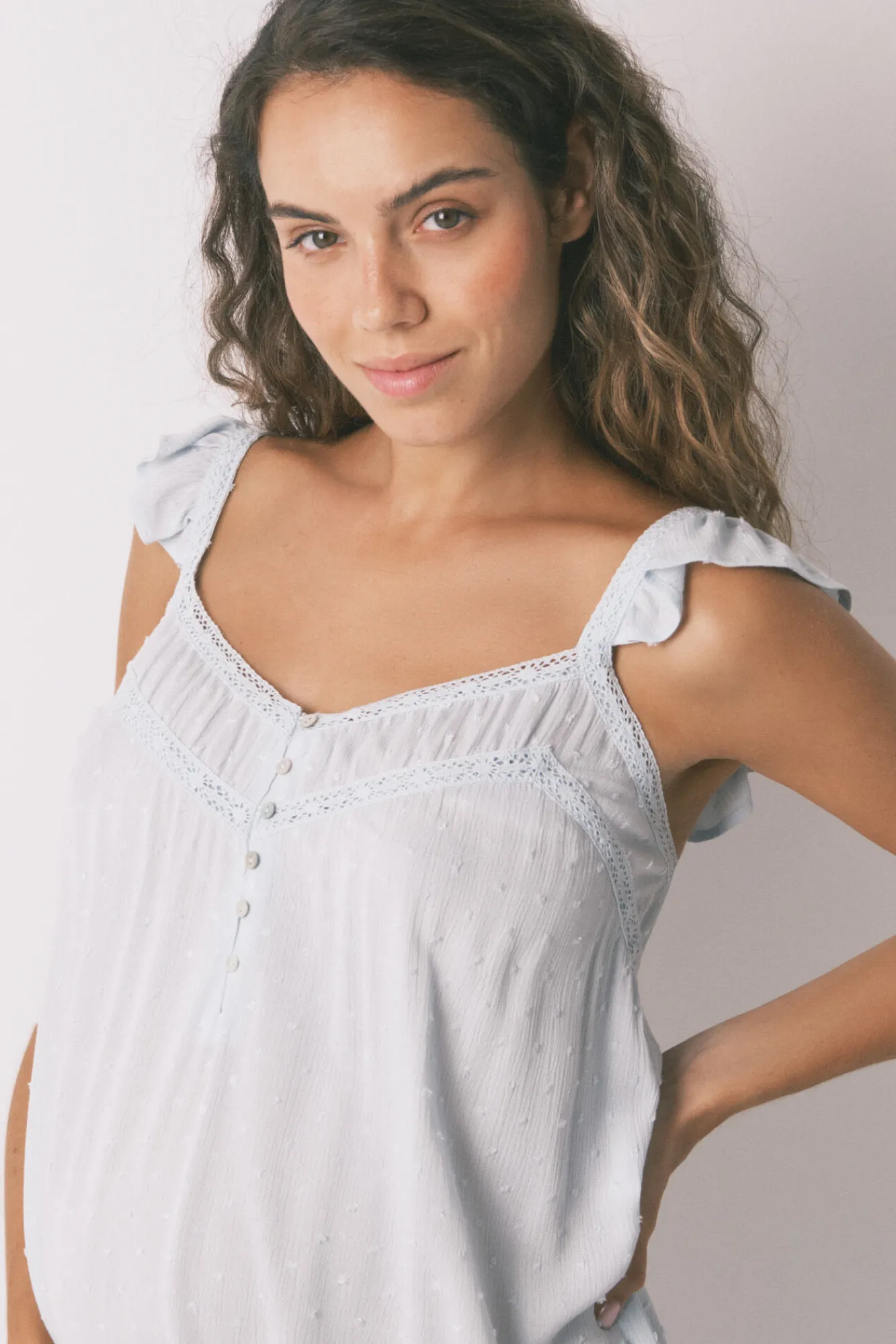 Women'secret Camisón "maternity" soft touch verde