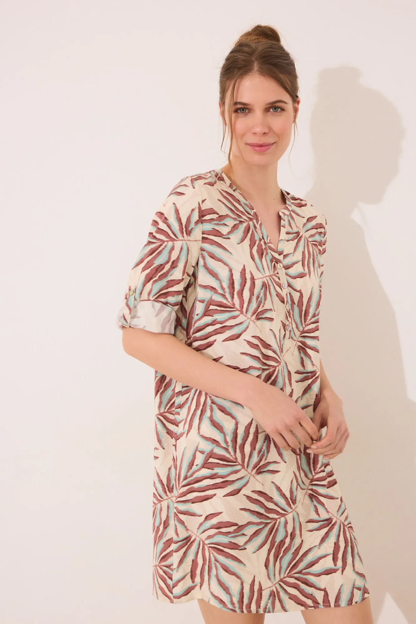 Women'secret Camisola corta estampado hojas