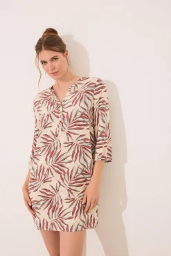 Women'secret Camisola corta estampado hojas