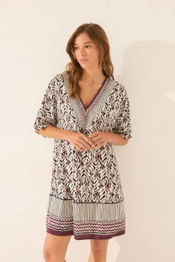 Women'secret Camisola midi estampado hojas