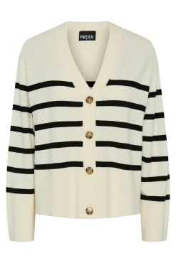 Pieces Cardigan fino de rayas