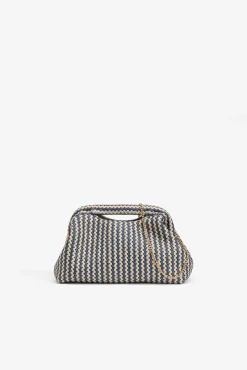 Vilanova Cartera de Mano Bicolor Efecto Paja
