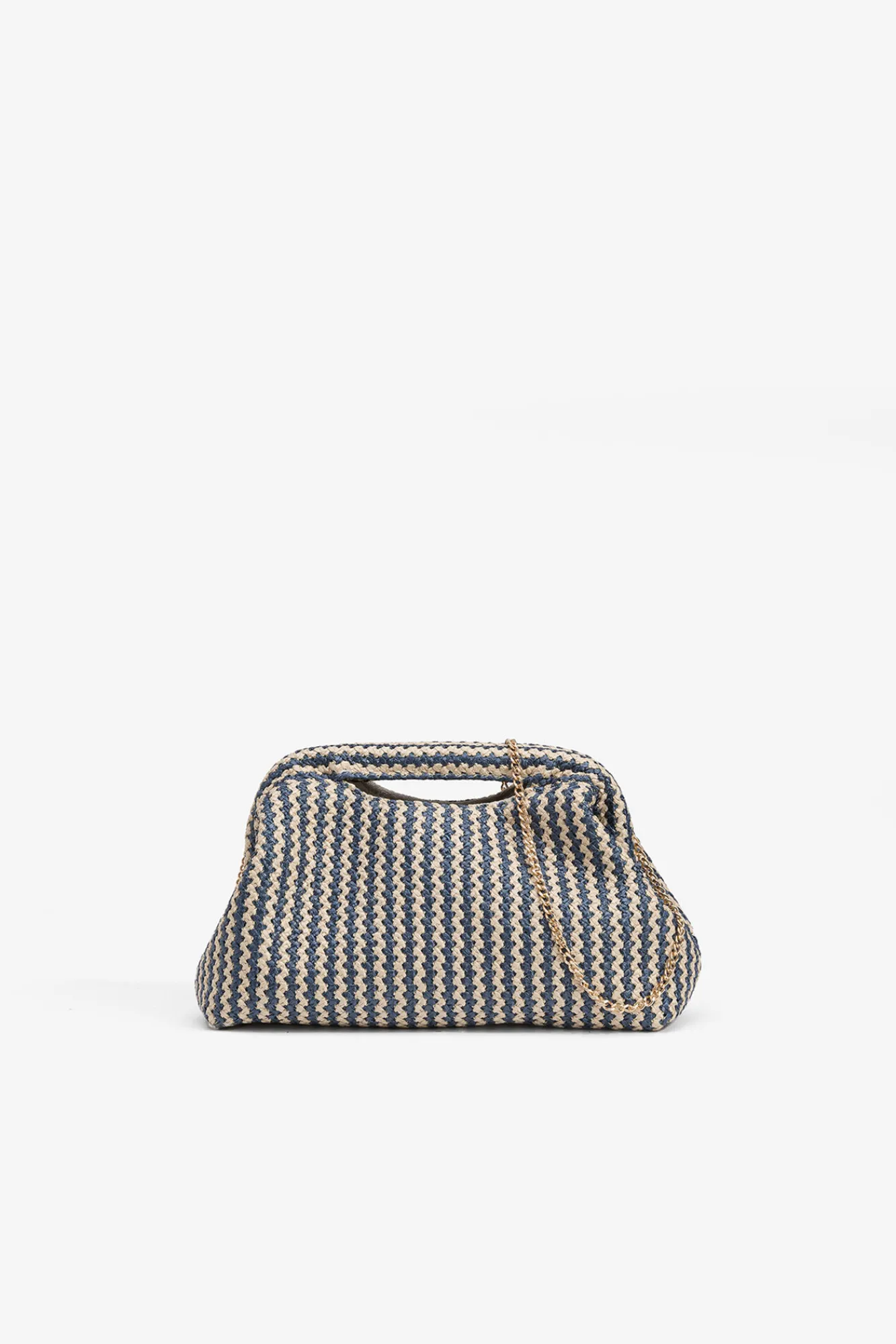 Vilanova Cartera de Mano Bicolor Efecto Paja