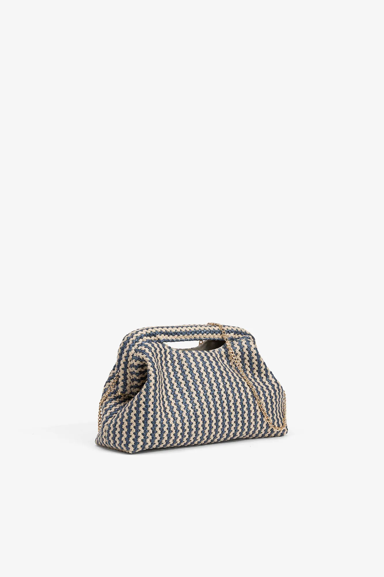 Vilanova Cartera de Mano Bicolor Efecto Paja