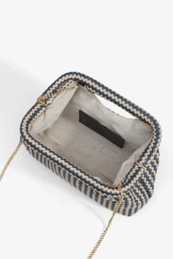 Vilanova Cartera de Mano Bicolor Efecto Paja