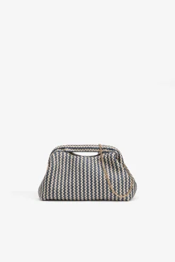 Vilanova Cartera de Mano Bicolor Efecto Paja