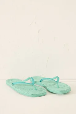 Women'secret Chanclas esparto punta cuadrada verde
