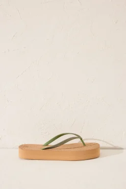 Women'secret Chanclas plataforma efecto rafia