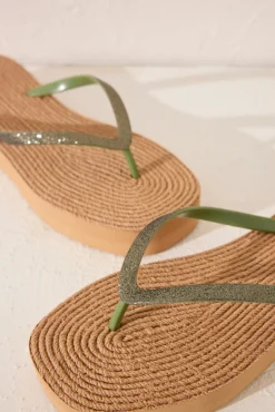 Women'secret Chanclas plataforma efecto rafia