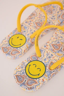 Women'secret Chanclas SmileyWorld® tiras amarillas
